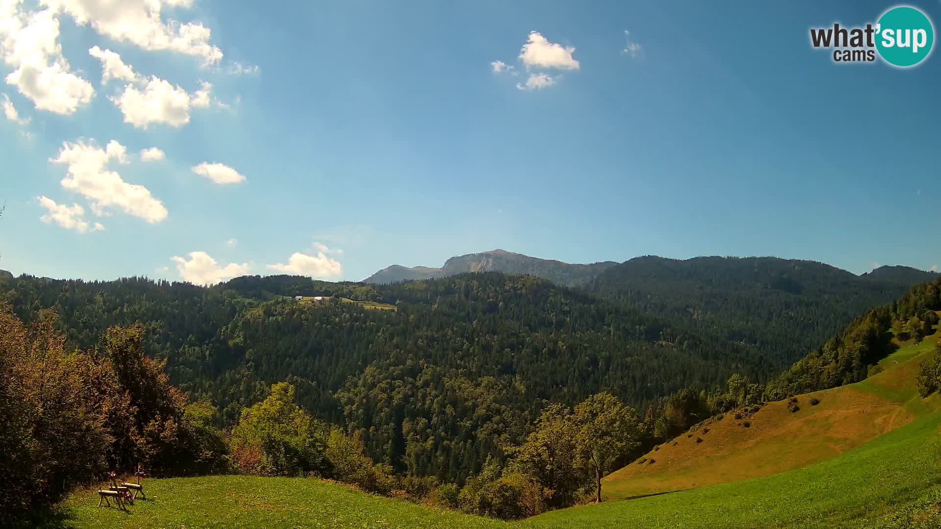 Web kamera Brunarica Dražgoše – Pogled uživo na Ratitovec (1666 m)