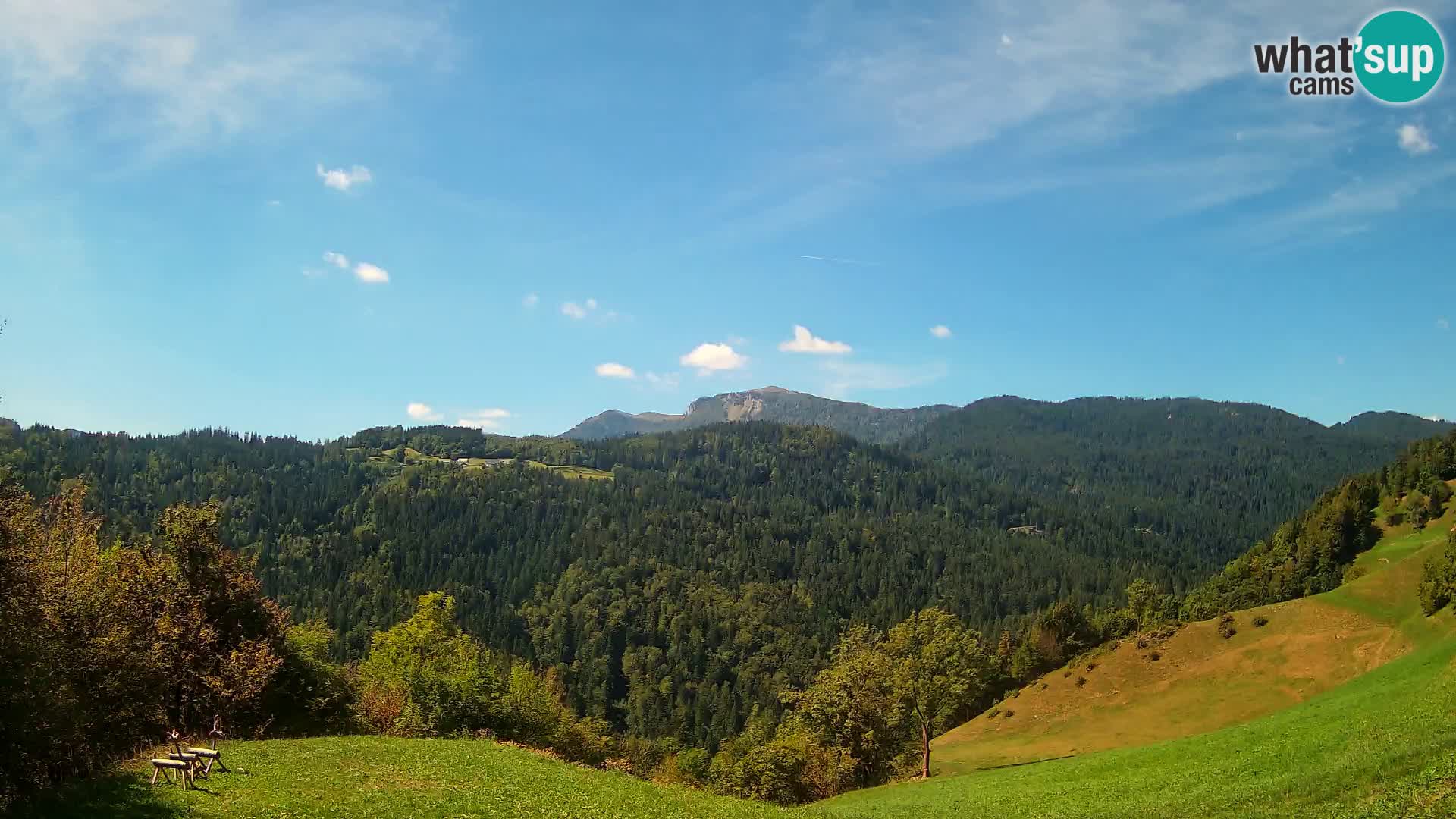 Web kamera Brunarica Dražgoše – Pogled uživo na Ratitovec (1666 m)