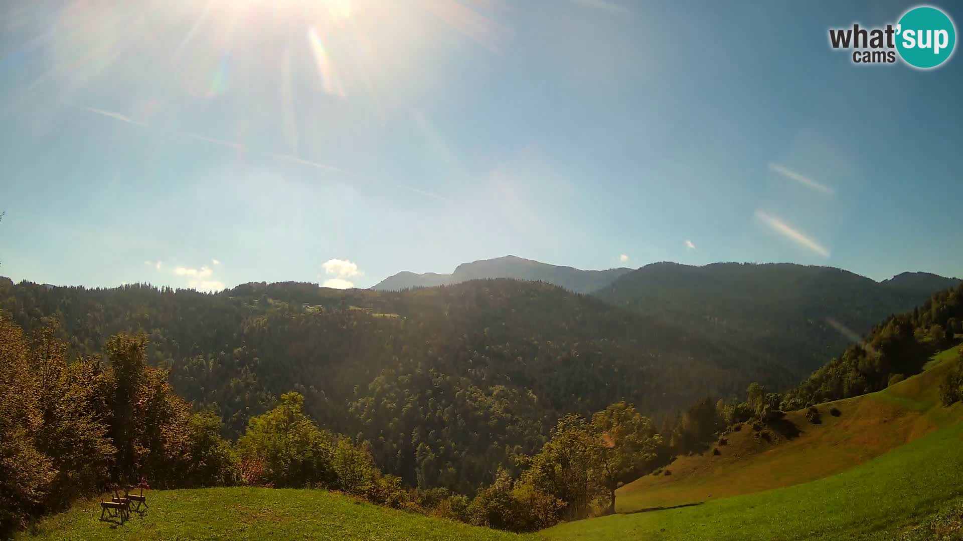 Spletna kamera Brunarica Dražgoše – Pogled v živo na Ratitovec (1666 m)