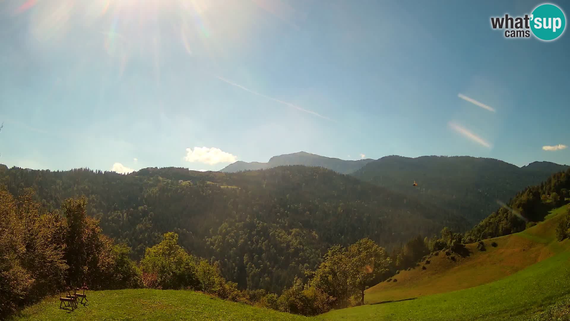 Webcam Brunarica Dražgoše – Live View of Ratitovec (1666 m)