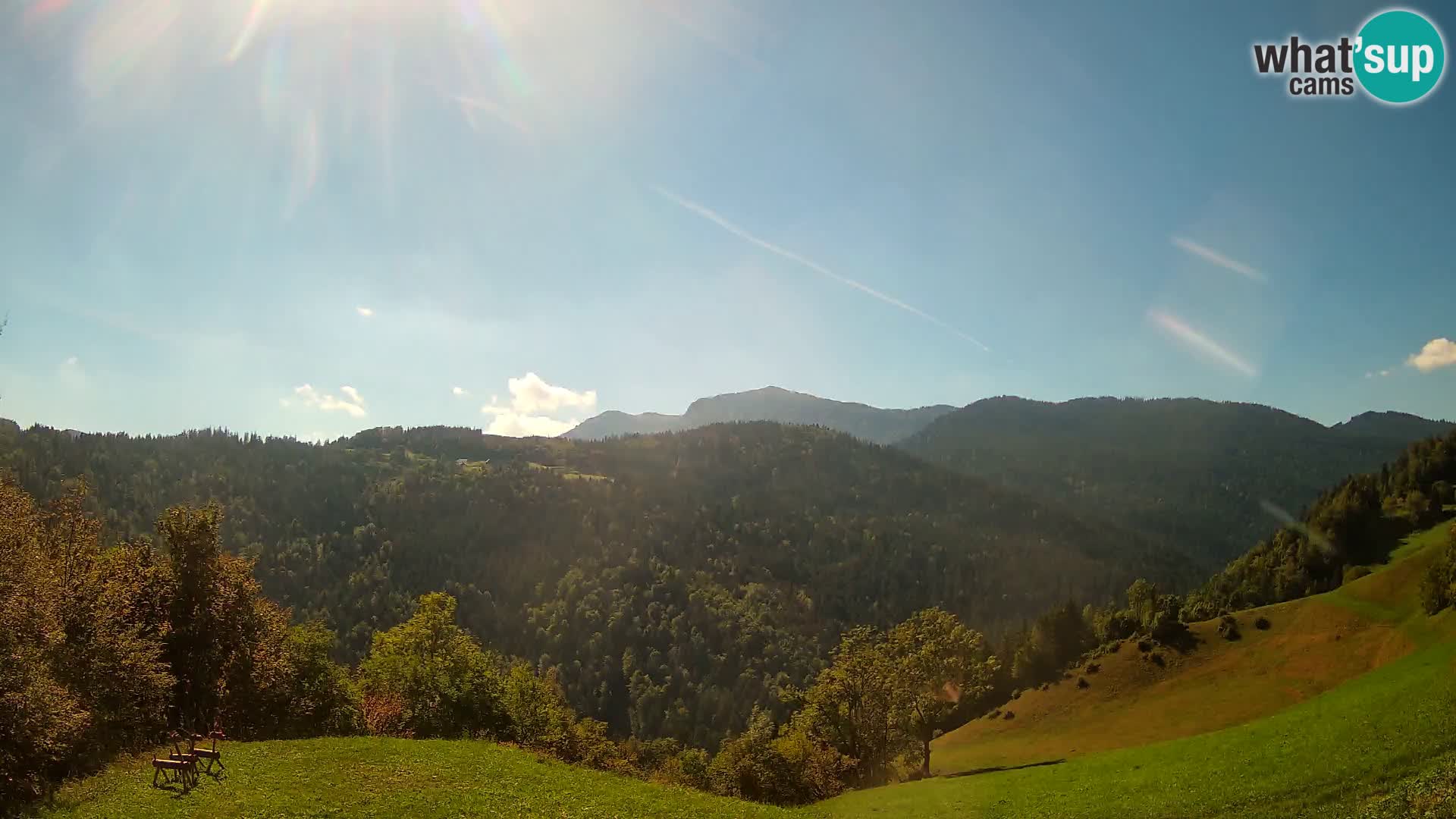 Webcam Brunarica Dražgoše – Live View of Ratitovec (1666 m)