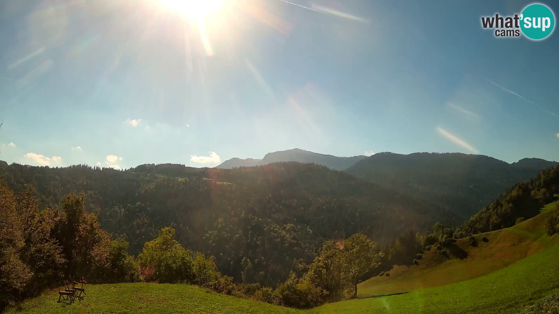 Spletna kamera Brunarica Dražgoše – Pogled v živo na Ratitovec (1666 m)