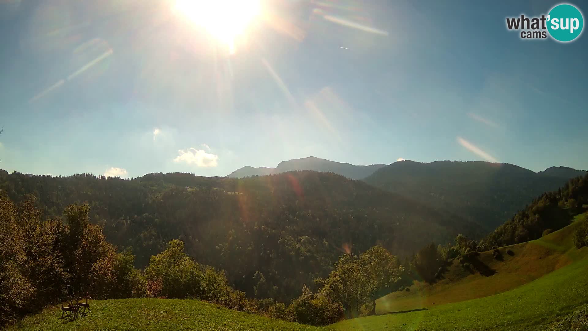 Webcam Brunarica Dražgoše – Live View of Ratitovec (1666 m)