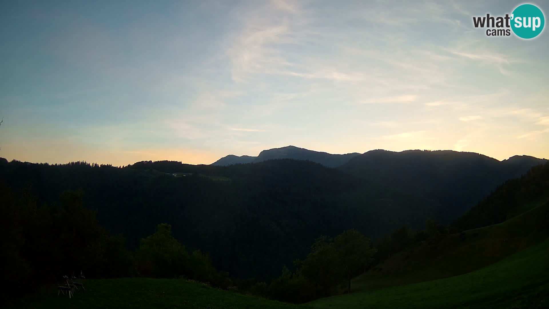 Webcam Brunarica Dražgoše – Liveblick auf Ratitovec (1666 m)