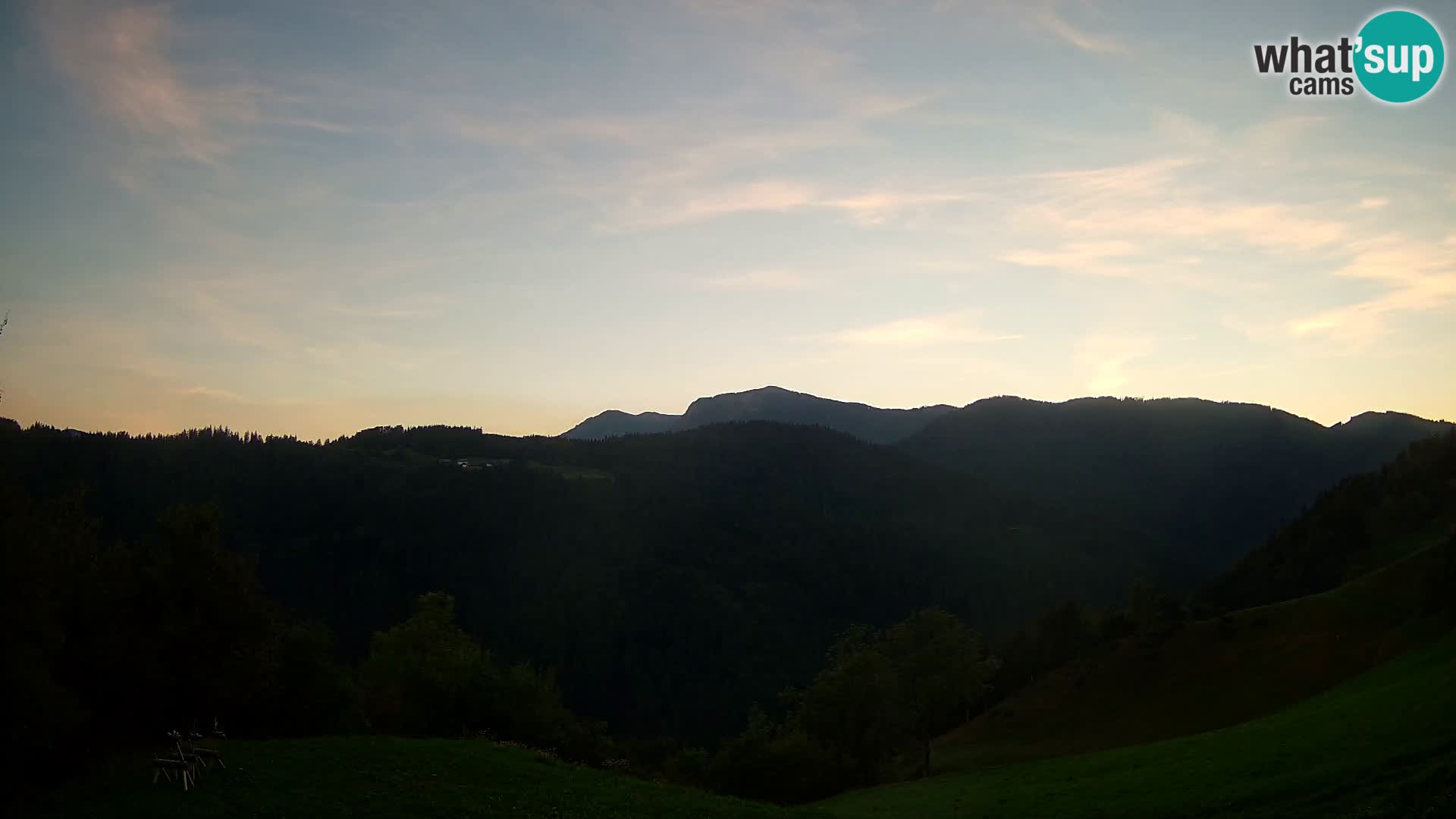 Webcam Brunarica Dražgoše – Liveblick auf Ratitovec (1666 m)