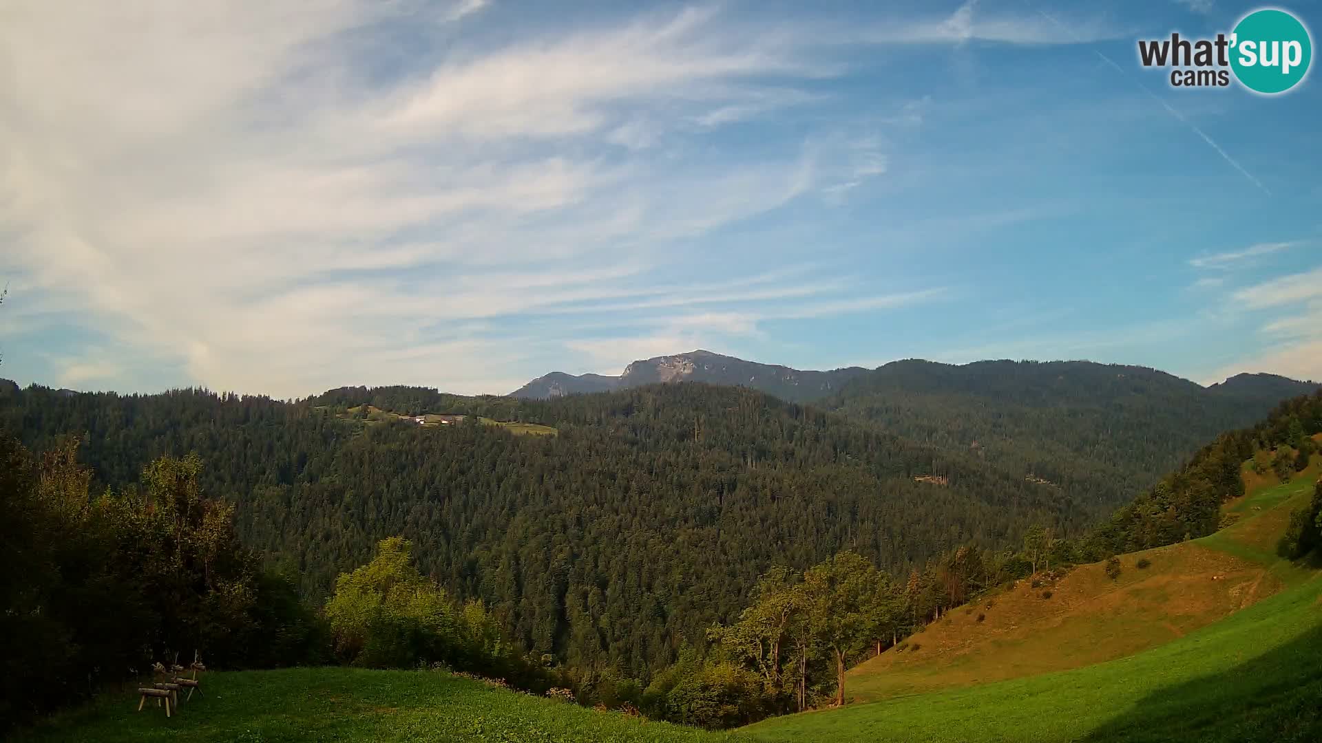 Webcam Brunarica Dražgoše – Live View of Ratitovec (1666 m)