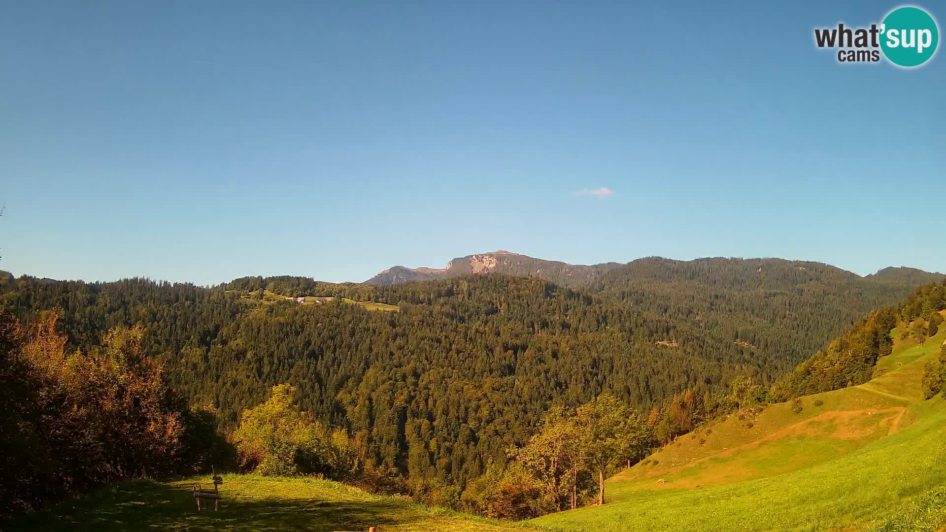 Web kamera Brunarica Dražgoše – Pogled uživo na Ratitovec (1666 m)