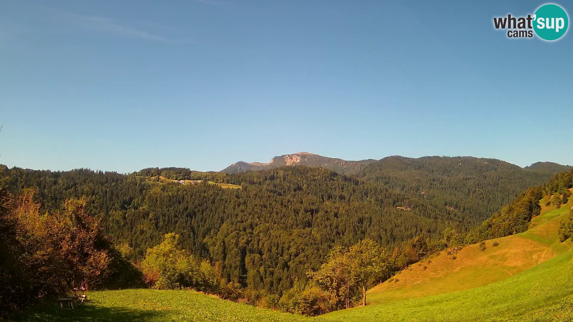 Web kamera Brunarica Dražgoše – Pogled uživo na Ratitovec (1666 m)