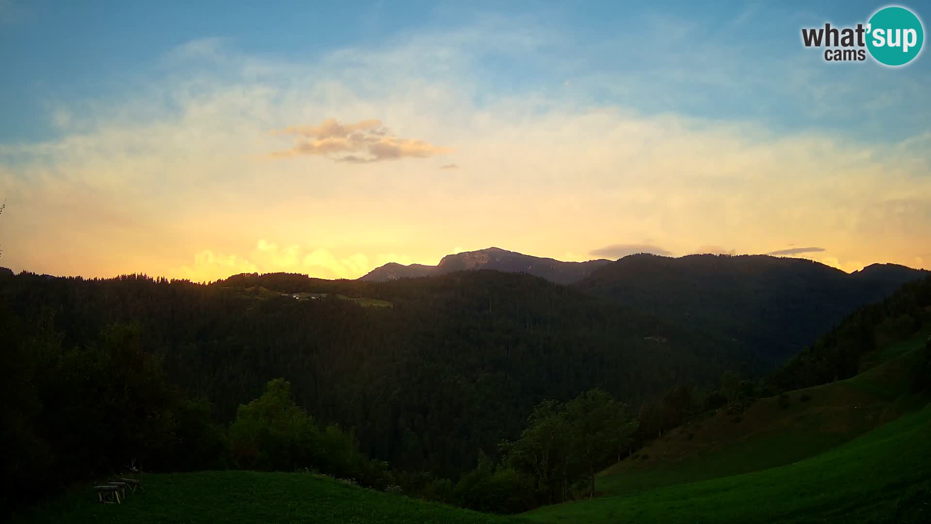 Webcam Brunarica Dražgoše – Live View of Ratitovec (1666 m)