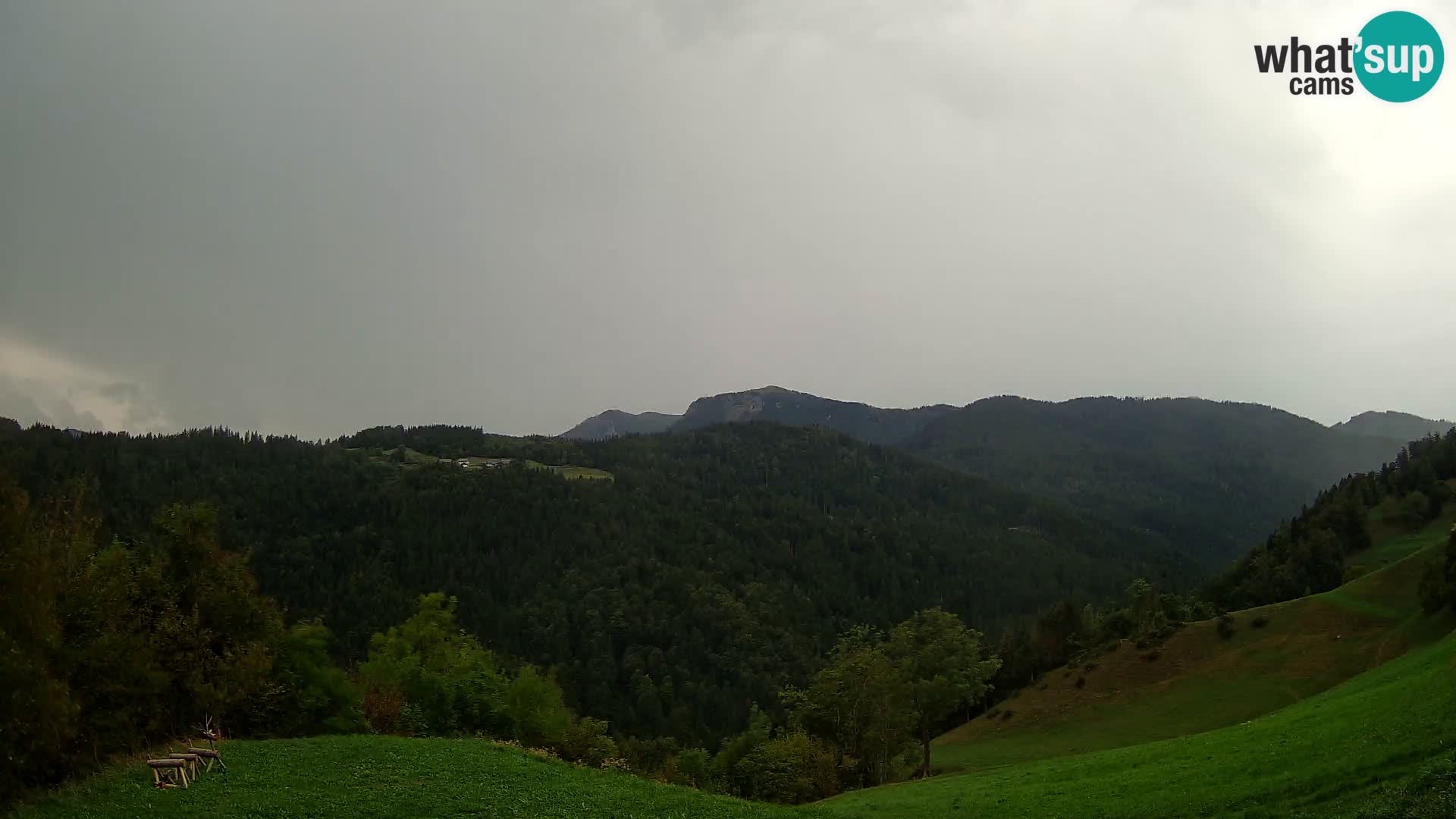 Webcam Brunarica Dražgoše – Live View of Ratitovec (1666 m)