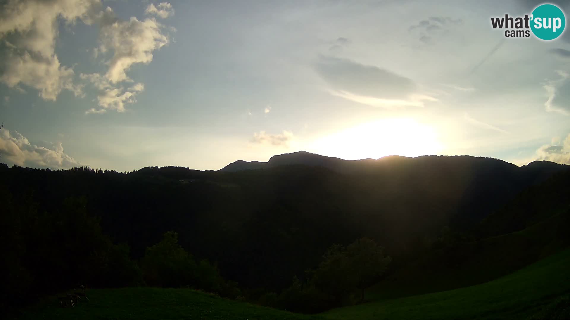 Webcam Brunarica Dražgoše – Vista live sul Ratitovec (1666 m)