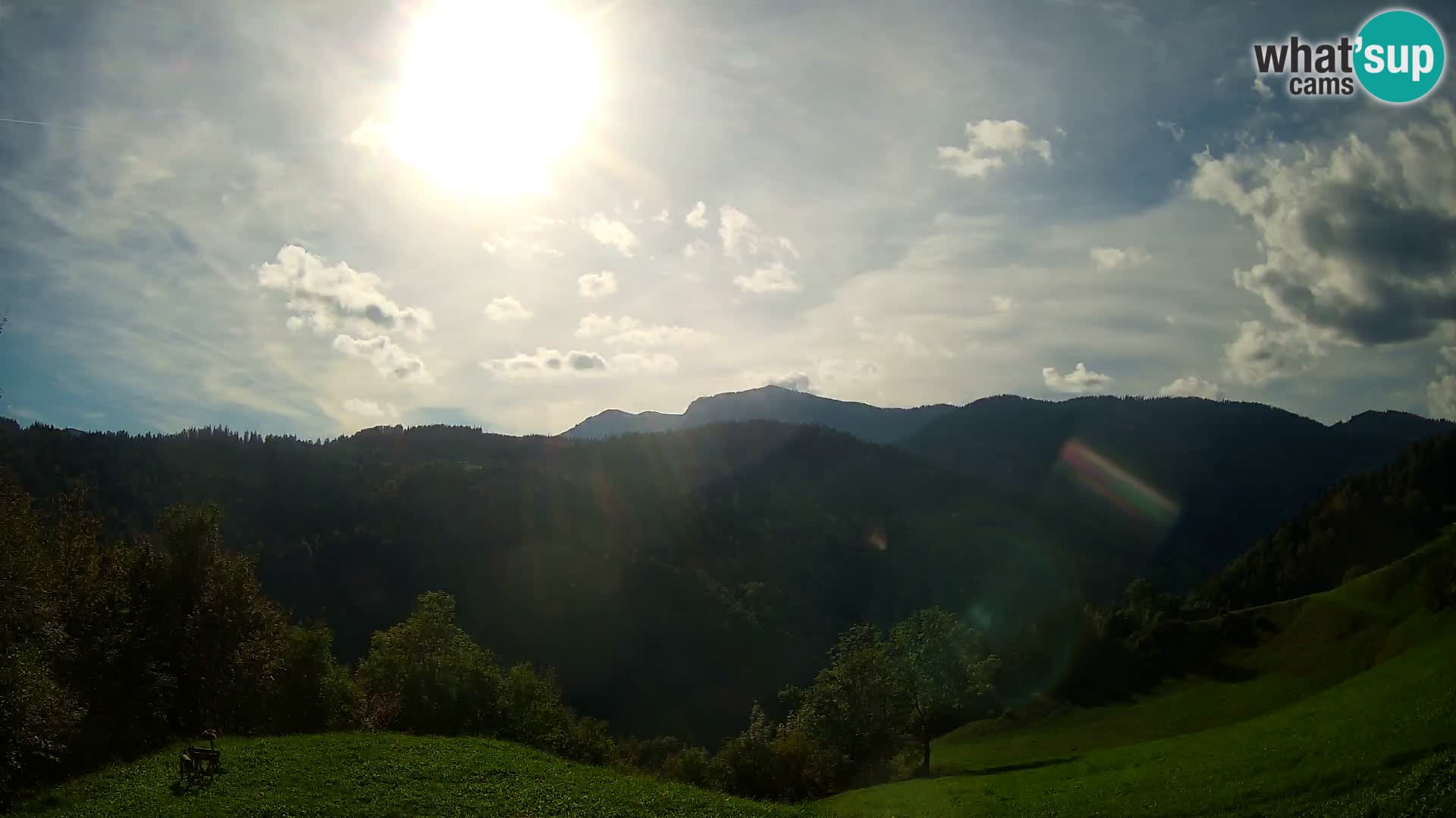 Webcam Brunarica Dražgoše – Live View of Ratitovec (1666 m)