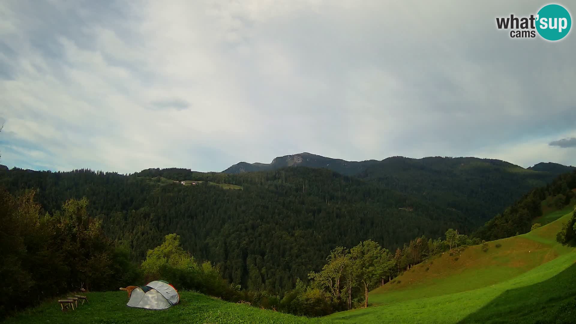 Webcam Brunarica Dražgoše – Live View of Ratitovec (1666 m)