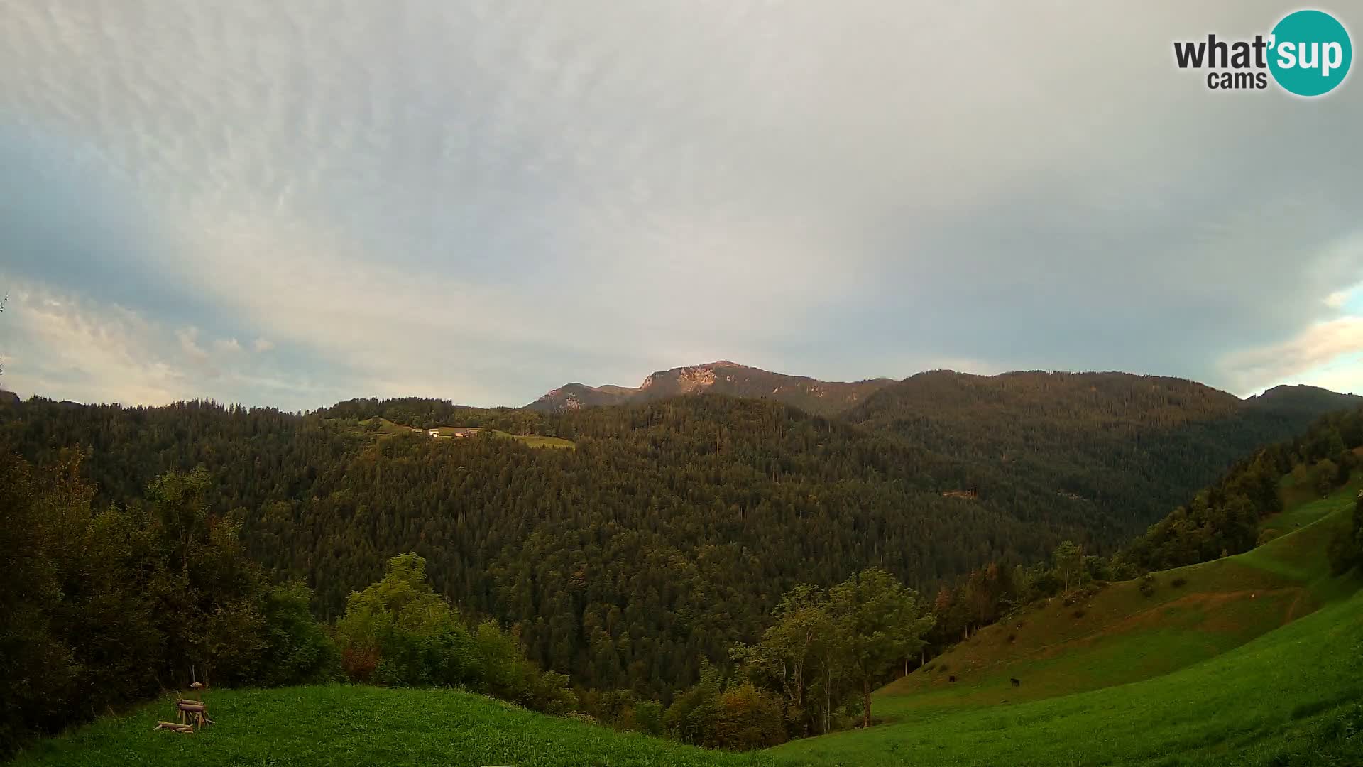Webcam Brunarica Dražgoše – Vista live sul Ratitovec (1666 m)