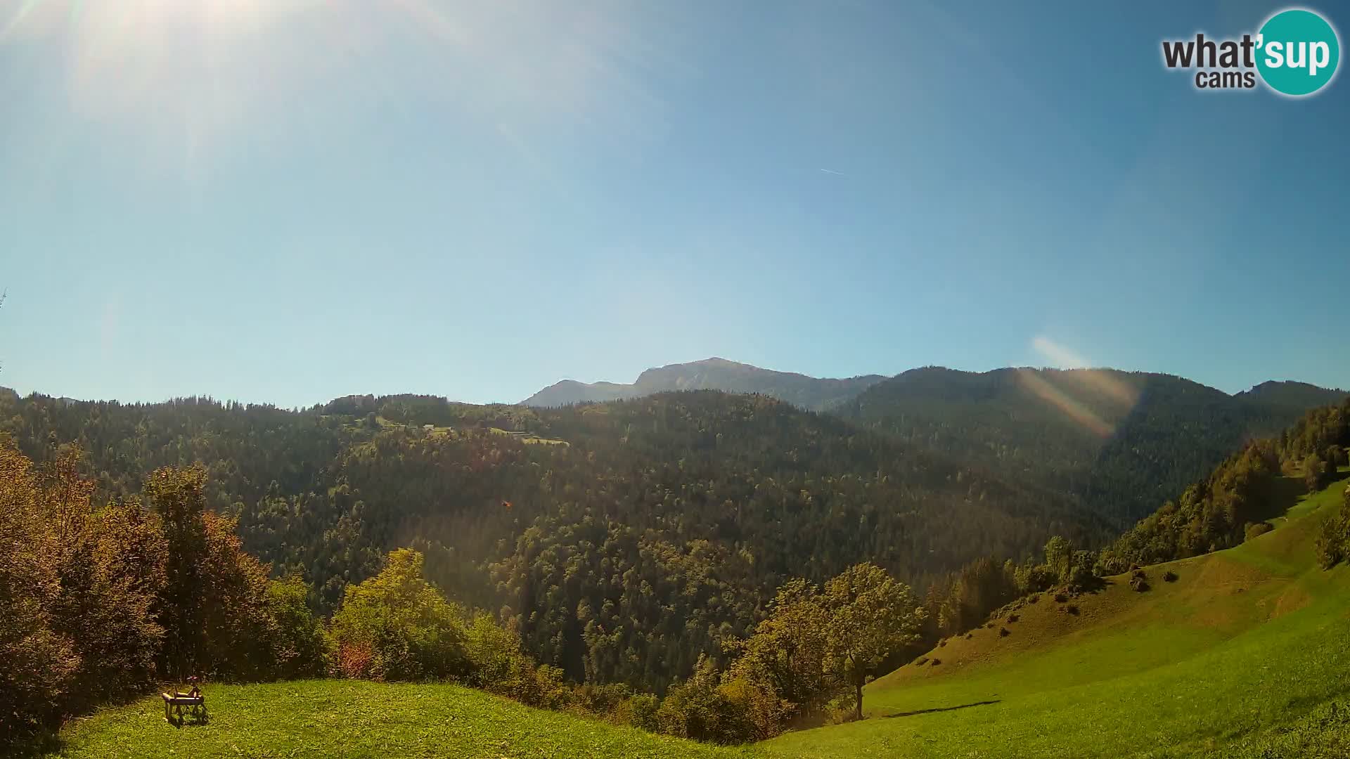 Webcam Brunarica Dražgoše – Live View of Ratitovec (1666 m)
