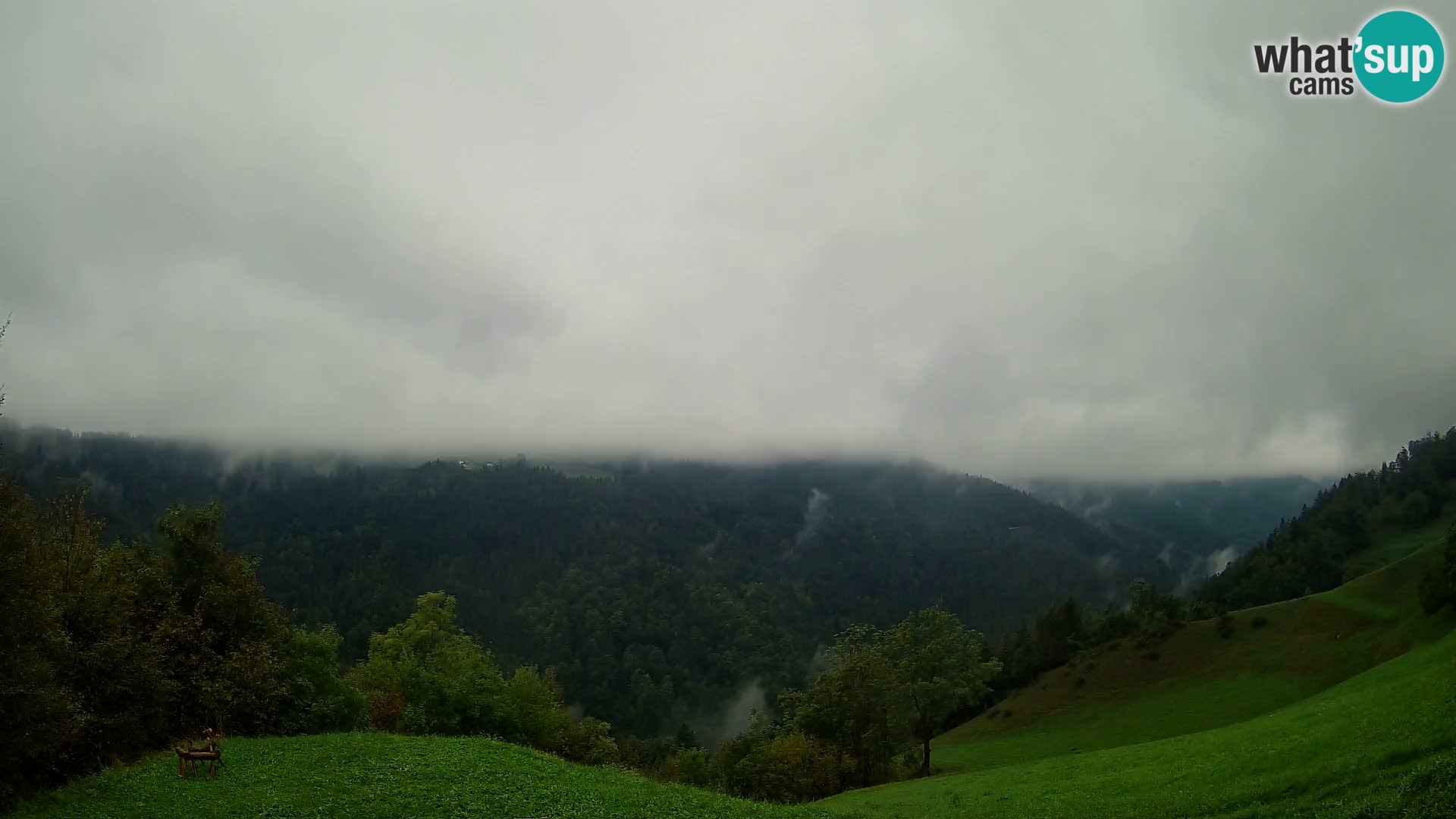 Webcam Brunarica Dražgoše – Vista live sul Ratitovec (1666 m)