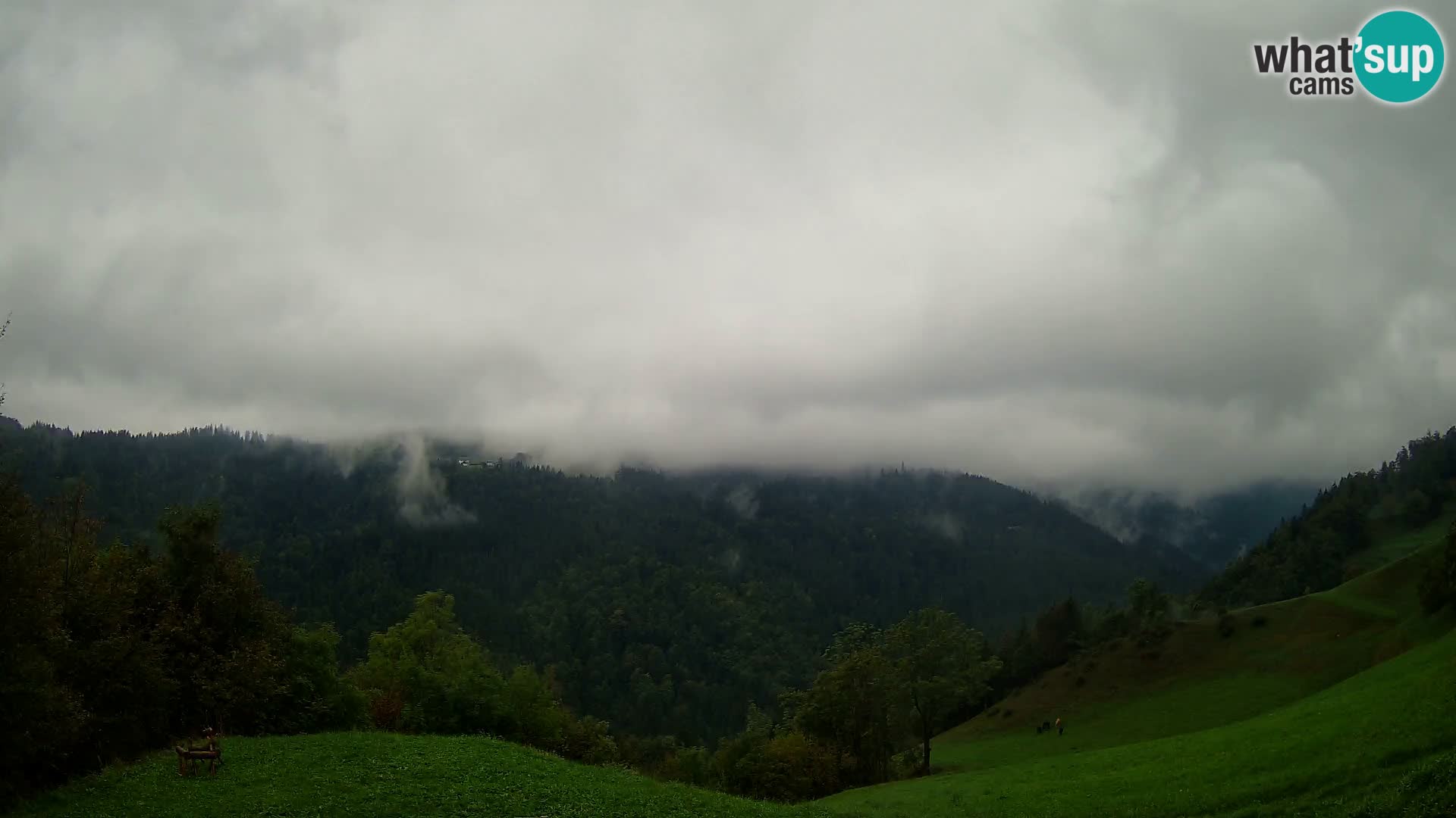 Webcam Brunarica Dražgoše – Vista live sul Ratitovec (1666 m)