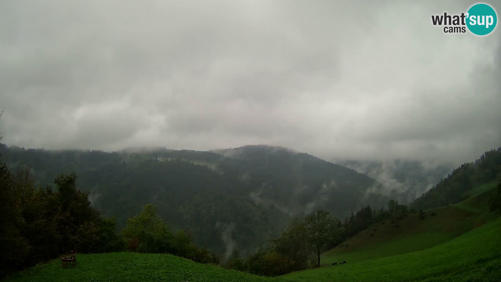 Webcam Brunarica Dražgoše – Live View of Ratitovec (1666 m)