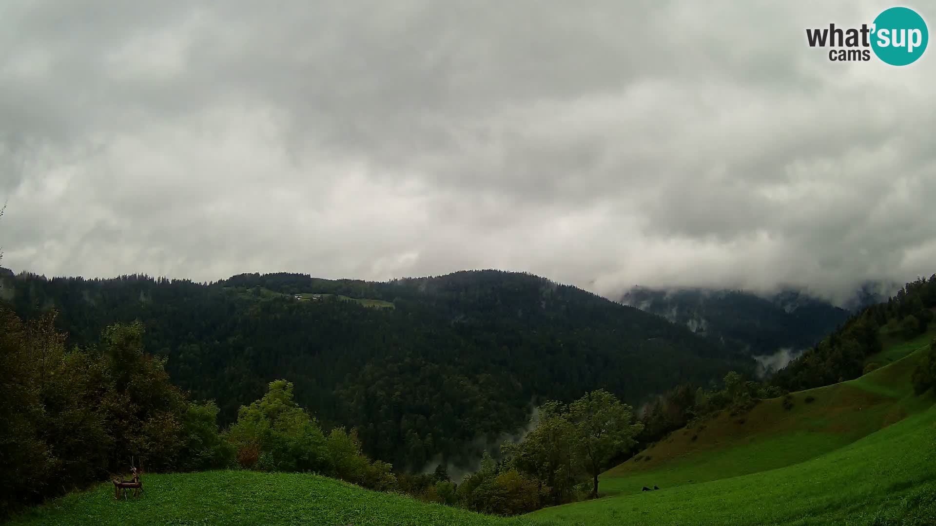 Webcam Brunarica Dražgoše – Liveblick auf Ratitovec (1666 m)