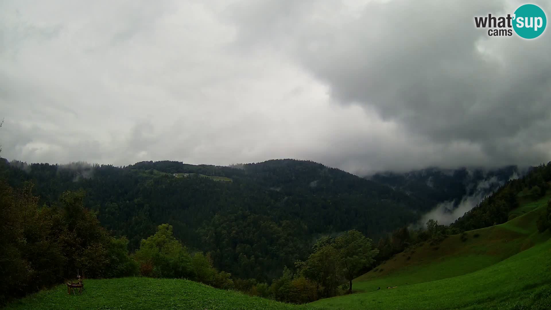 Webcam Brunarica Dražgoše – Live View of Ratitovec (1666 m)