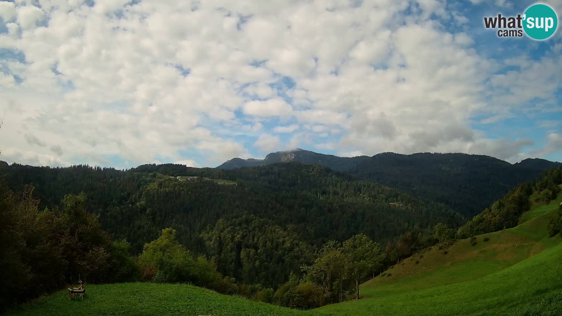 Webcam Brunarica Dražgoše – Liveblick auf Ratitovec (1666 m)