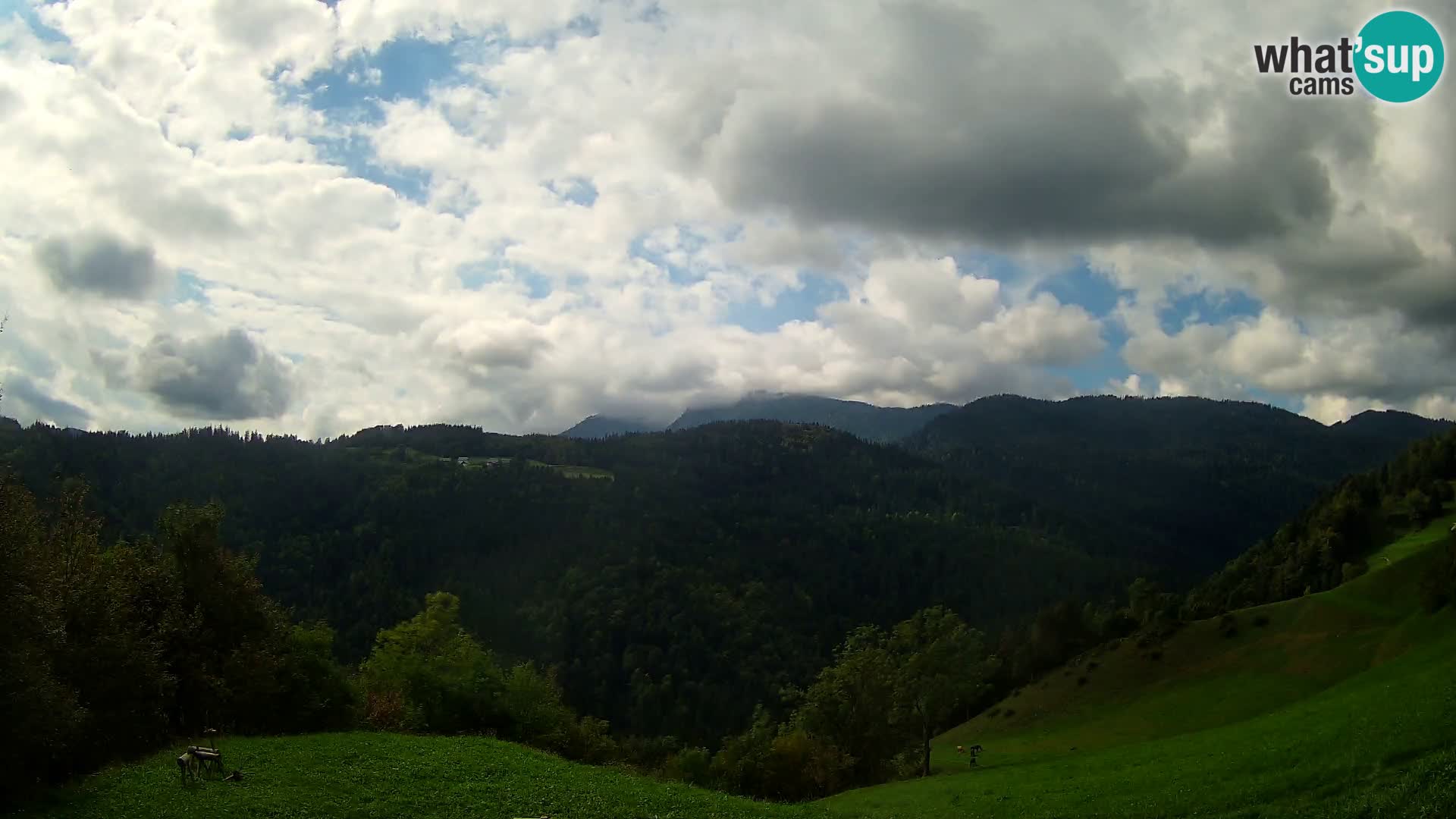 Webcam Brunarica Dražgoše – Live View of Ratitovec (1666 m)