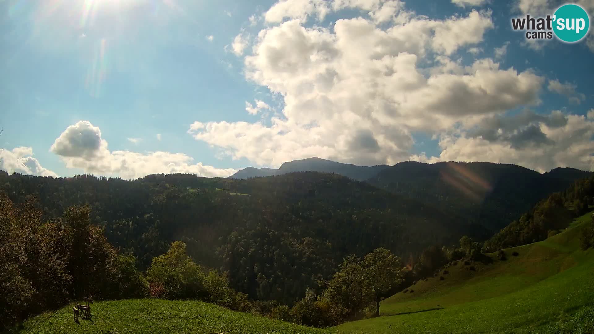 Webcam Brunarica Dražgoše – Live View of Ratitovec (1666 m)