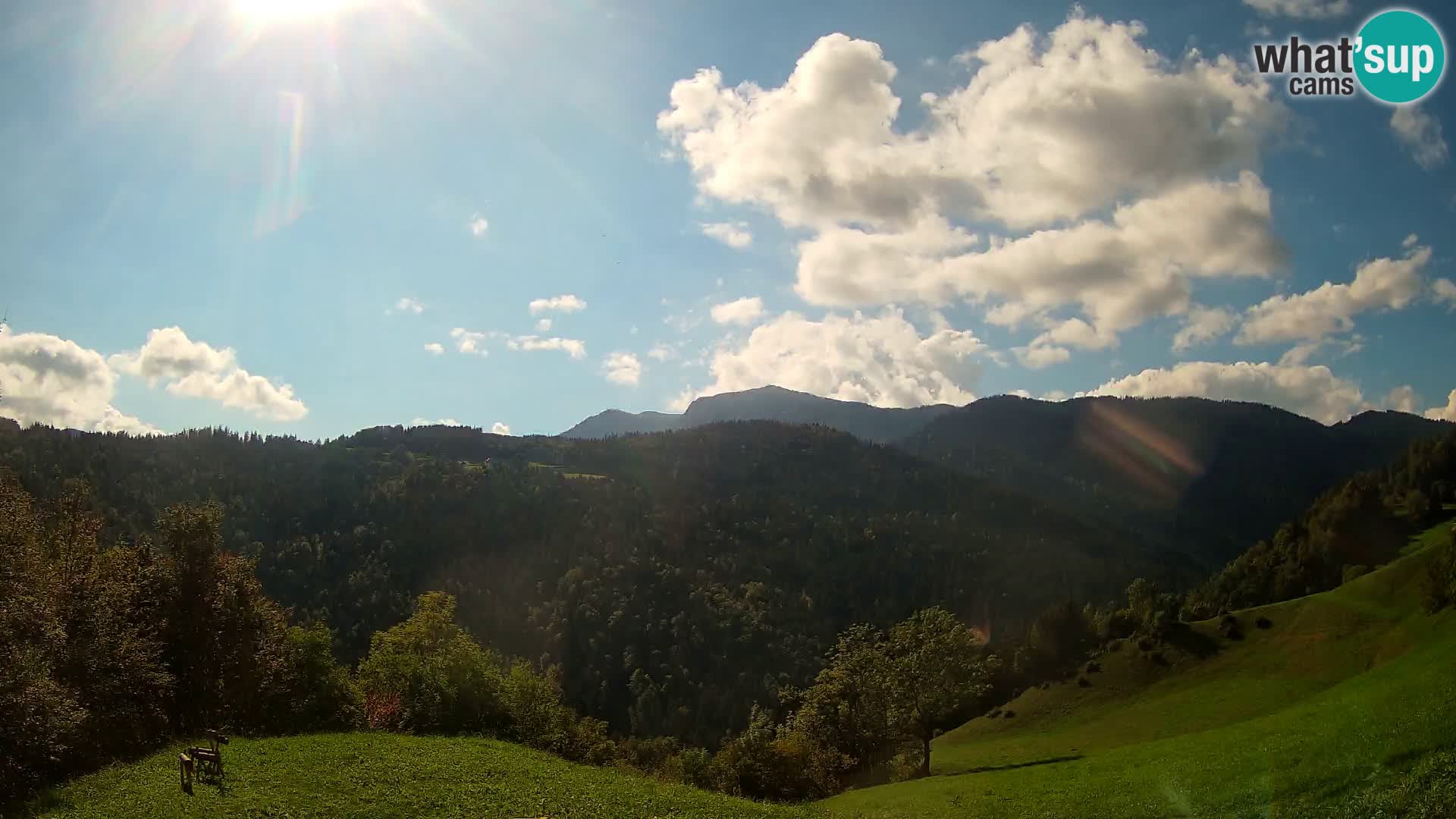 Webcam Brunarica Dražgoše – Live View of Ratitovec (1666 m)