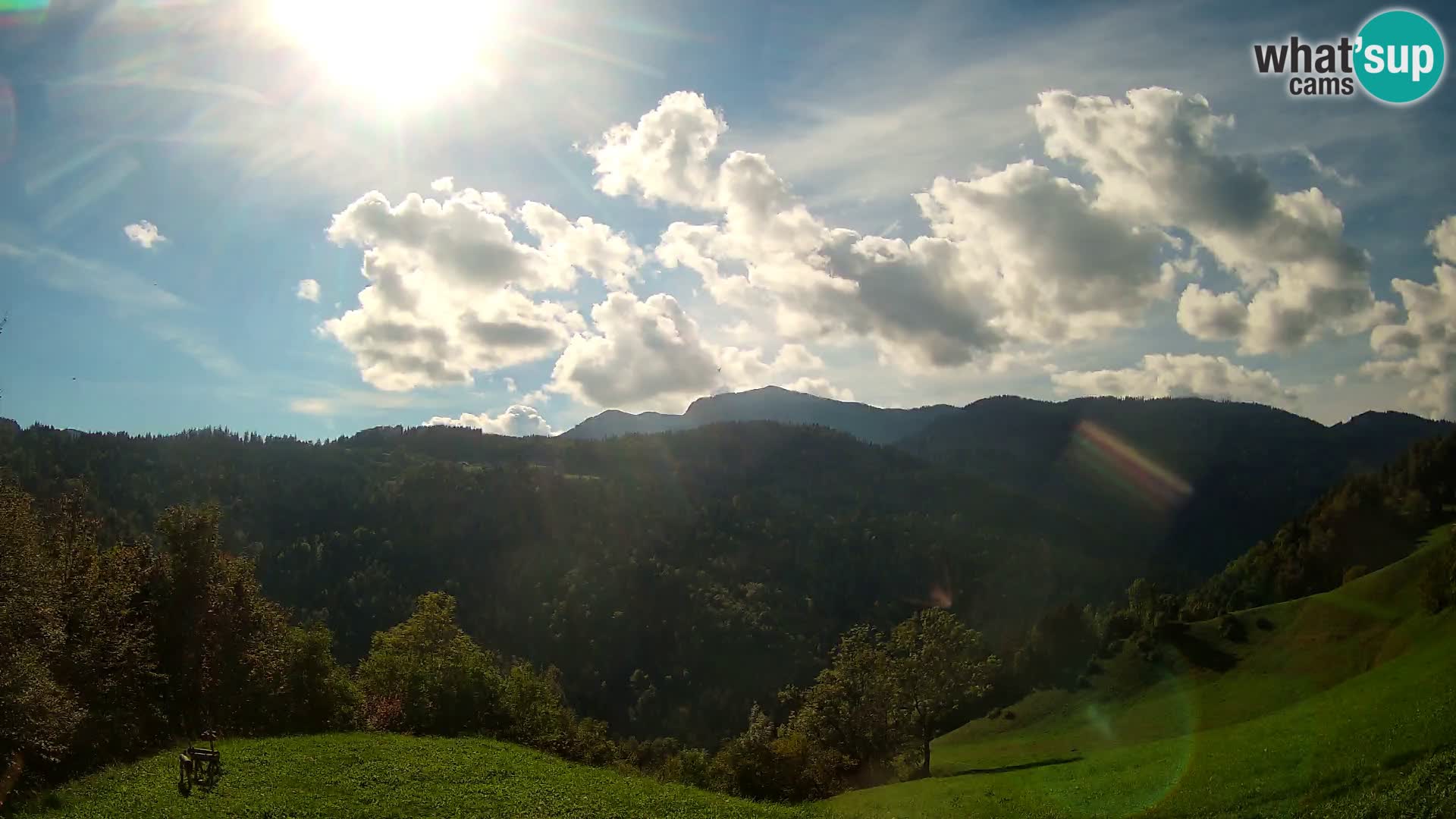 Webcam Brunarica Dražgoše – Vista live sul Ratitovec (1666 m)