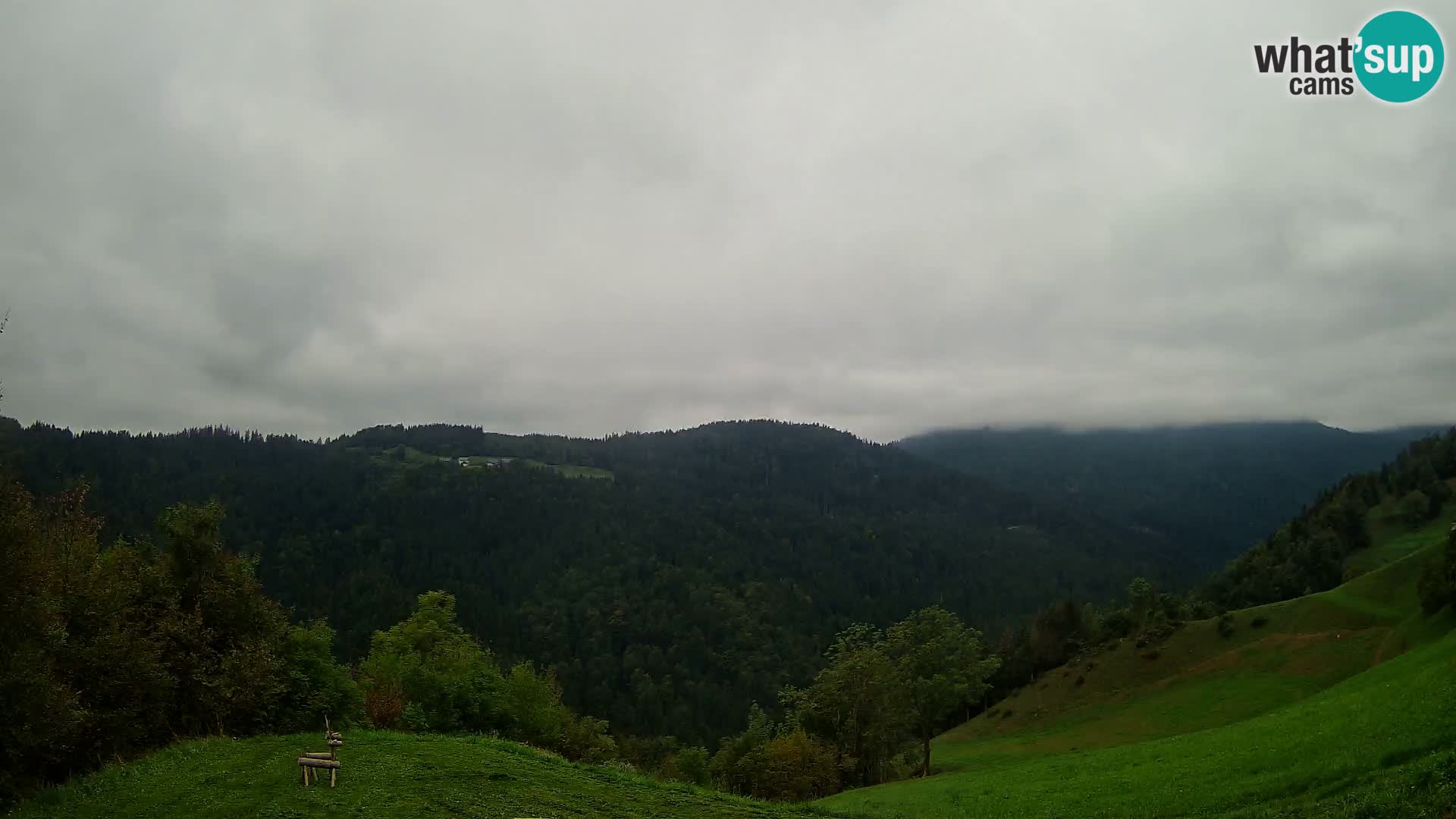 Webcam Brunarica Dražgoše – Live View of Ratitovec (1666 m)