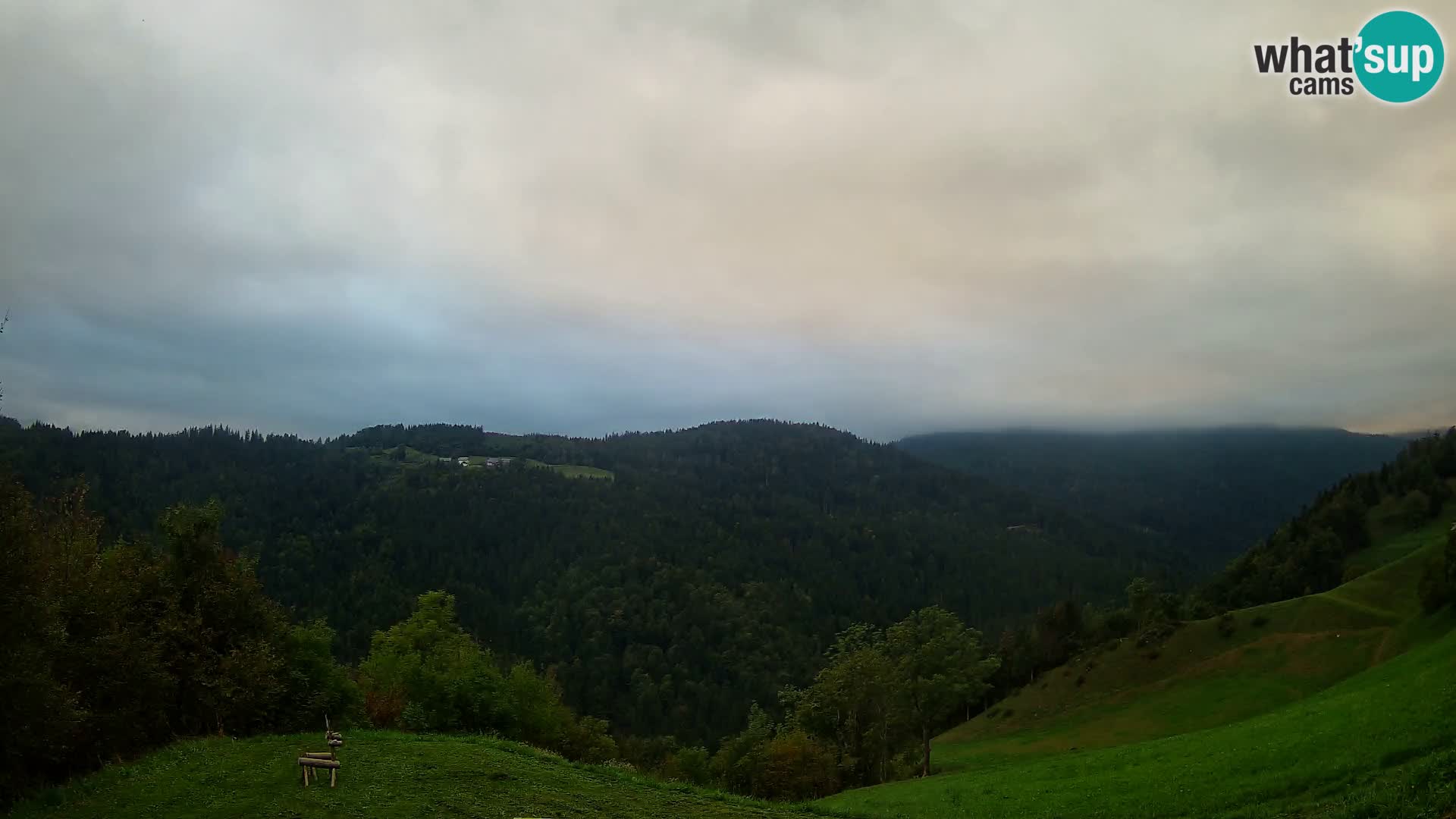 Webcam Brunarica Dražgoše – Live View of Ratitovec (1666 m)